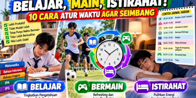 10 Cara Mengatur Waktu Belajar, Bermain, dan Istirahat