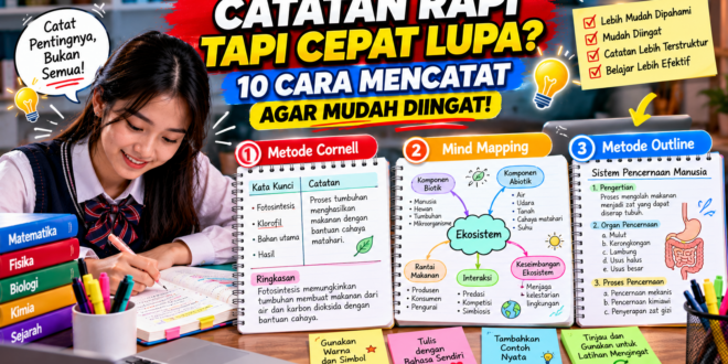 10 Cara Mencatat Materi Pelajaran agar Mudah Diingat