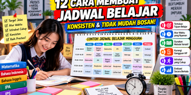 12 Cara Membuat Jadwal Belajar yang Konsisten dan Tidak Bosan