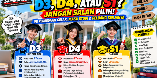 Perbedaan D3, D4, dan S1: Gelar, Masa Studi, dan Kerja