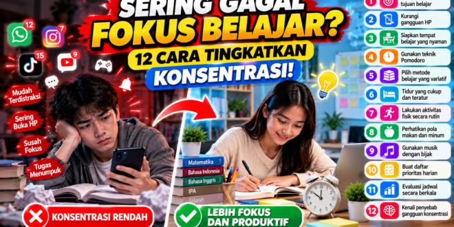 12 Cara Meningkatkan Konsentrasi Belajar agar Lebih Fokus