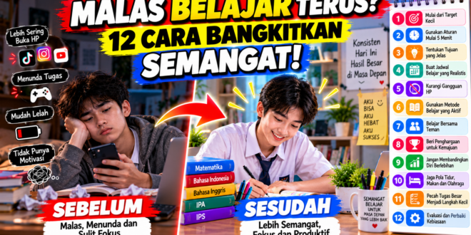 12 Cara Mengatasi Malas Belajar agar Kembali Semangat