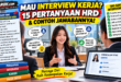 15 Pertanyaan Interview Kerja HRD dan Contoh Jawabannya