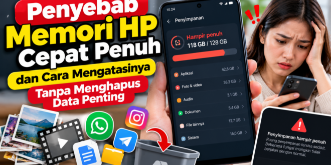 Penyebab Memori HP Cepat Penuh